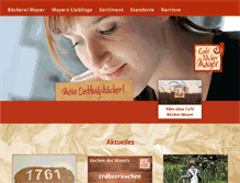 Tablet Screenshot of cafe-baecker-mayer.de